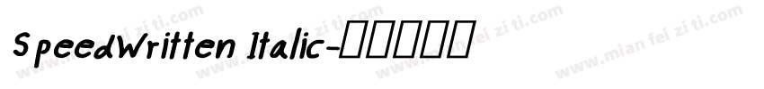 SpeedWritten Italic字体转换